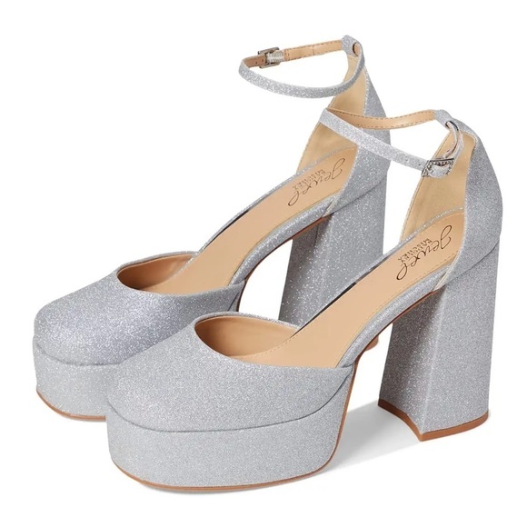 NEW Jewel Badgley Mischka Women's Giada Round Toe Platform Heel in Silver - 9.5﻿ - Picture 2 of 9